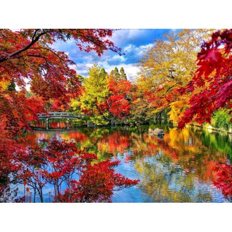 OBRAZ MALOWANIE PO NUMERACH RAMA 50x40cm PARK JESIENIĄ