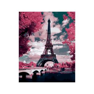 OBRAZ MALOWANIE PO NUMERACH RAMA 40x50cm PARYŻ - WIEŻA EIFFLA