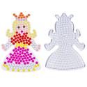 Koraliki Do Prasowania Szablony Księżniczka I Żaba, Zestaw 2000 Elementów, Prasowanka, Kuferek