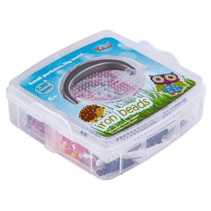 Koraliki Do Prasowania Szablony Sowa, Jeżyk, Zestaw 2000 Elementów, Prasowanka, Kuferek