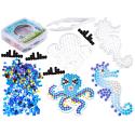 Koraliki Do Prasowania Szablony Ośmiornica, Konik Morski, Zestaw 2000 Elementów, Prasowanka, Kuferek