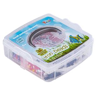 Koraliki Do Prasowania Szablony Rybka, Żabka, Zestaw 2000 Elementów, Prasowanka, Kuferek