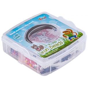 Koraliki Do Prasowania, Szablony Małpka, Kotek Zestaw 2000 Elementów, Prasowanka, Kuferek 