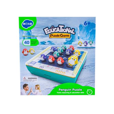 Gra Sudoku, Edukacyjne Puzzle, Klocki, Logiczna Układanka Pingwiny