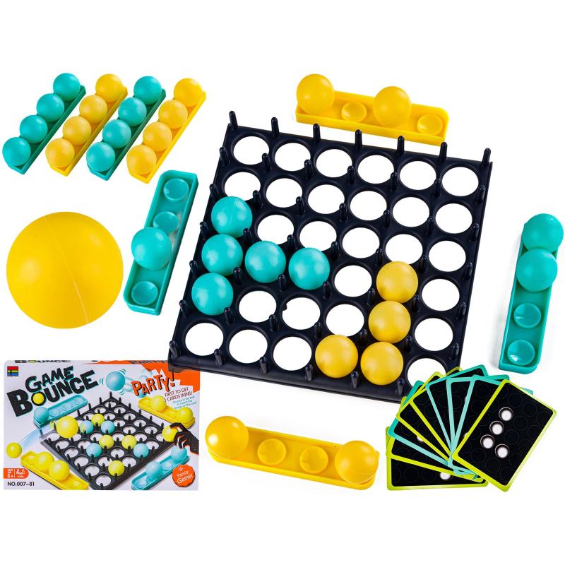 Rodzinna Gra Zręcznościowa BOUNCE GAME, Układanka, Karty, Piłeczki Rodzinna Gra Zręcznościowa BOUNCE GAME, Układanka, Karty, Piłeczki