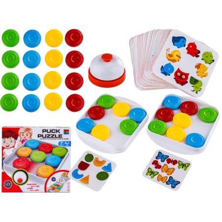 Gra Logiczna SZYBKIE KRĄŻKI Puck Puzzle Karty, Dzwonek, Zręcznościowa