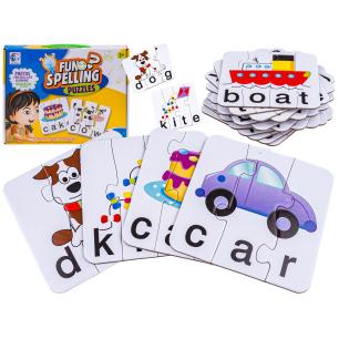 Edukacyjna Gra Słów, Puzzle Do Nauki Języka Angielskiego, Fiszki, Dopasuj Literki, Nauka Wyrazów Spelling Puzzle