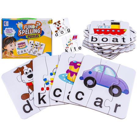 Edukacyjna Gra Słów, Puzzle Do Nauki Języka Angielskiego, Fiszki, Dopasuj Literki, Nauka Wyrazów Spelling Puzzle