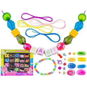 Zestaw Do Tworzenia Biżuterii I Ozdób Do Włosów, Gumki, Koraliki + Akcesoria