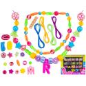 Zestaw Do Tworzenia Biżuterii I Ozdób Do Włosów, Gumki, Koraliki + Akcesoria
