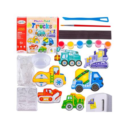 Kreatywny Zestaw Stwórz Magnes, Odlew DIY CIĘŻARÓWKI, POJAZDY BYDOWLANE Zrób To Sam