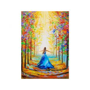 Haft Diamentowy, Obraz, Mozaika Diamentowa Diamond Painting, KWIECISTA ALEJA 30x40cm