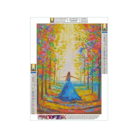 Haft Diamentowy, Obraz, Mozaika Diamentowa Diamond Painting, KWIECISTA ALEJA 30x40cm