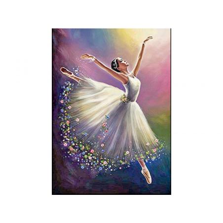 OBRAZ MALOWANIE PO NUMERACH RAMA 40x50cm TAŃCZĄCA BALETNICA