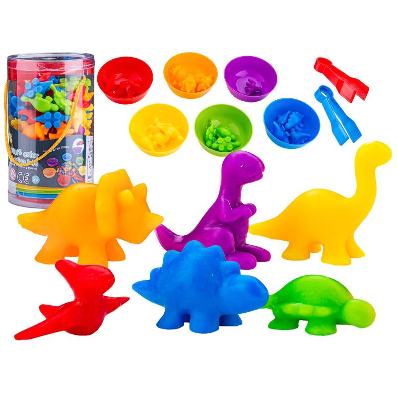 Edukacyjna Gra Dla Dzieci, Nauka Liczenia, Kolorów, Chwytania DINOZAURY Klocki Edukacyjna Gra Dla Dzieci, Nauka Liczenia, Kolorów, Chwytania DINOZAURY Klocki