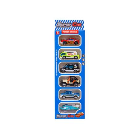 Metalowe Pojazdy, Auta, Resoraki 6 Sztuk Zestaw 1:64 Pojazd SWAT, Poduszkowiec, Jeep Turystyczny