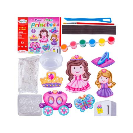 Kreatywny Zestaw Stwórz Magnes, Odlew DIY KSIĘŻNICZKI, KRÓLEWNA, KAROCA, KORONA Zrób To Sam