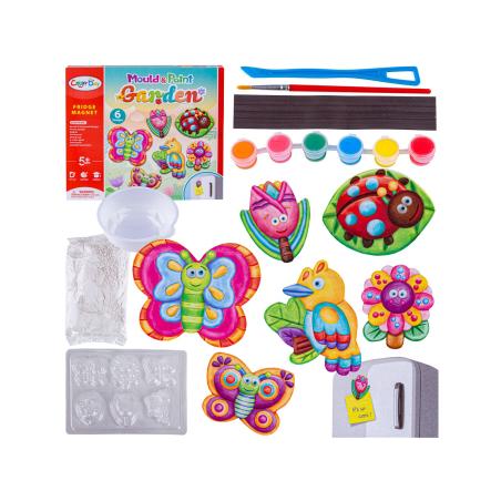 Kreatywny Zestaw Stwórz Magnes, Odlew DIY OGRÓD - MOTYLKI, KWIATY, BIEDRONKA Zrób To Sam
