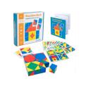Edukacyjna Układanka Dla Dzieci, Kolorowe, DREWNIANE KLOCKI, Karty