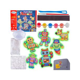 	Kreatywny Zestaw Stwórz Magnes, Odlew DIY WESOŁE ROBOTY, GLOW Zrób To Sam