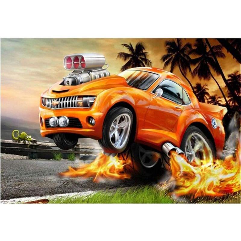 Haft Diamentowy, Obraz, Mozaika Diamentowa Diamond Painting, OGNISTE CAMARO 40x30cm SAMOCHÓD AUTO Haft Diamentowy, Obraz, Mozaika Diamentowa Diamond Painting, OGNISTE CAMARO 40x30cm SAMOCHÓD AUTO