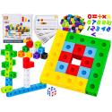 Klocki, Układanka + Karty Gra Logiczna, Nauka Liczenia I Matematyki,
