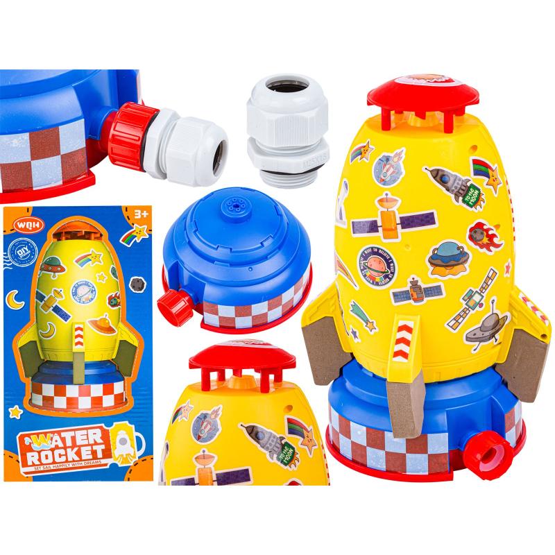 RAKIETA WODNA Wyrzutnia rakiety wodnej, Water Rocket, Zraszacz, ŻÓŁTA KOSMICZNA RAKIETA WODNA Wyrzutnia rakiety wodnej, Water Rocket, Zraszacz, ŻÓŁTA KOSMICZNA