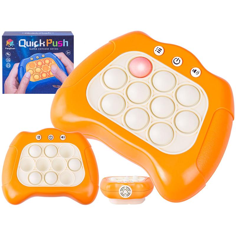 Zabawka Gra Elektroniczna Antystresowa Pop IT Sensoryczna, Wypychanka, Pad, Kontroler POMARAŃCZOWY Zabawka Gra Elektroniczna Antystresowa Pop IT Sensoryczna, Wypychanka, Pad, Kontroler POMARAŃCZOWY