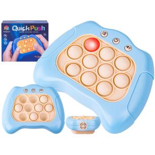 Zabawka Gra Elektroniczna Antystresowa Pop IT Sensoryczna, Wypychanka, Pad, Kontroler BŁĘKITNY
