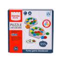 Edukacyjna Gra Logiczna Na Refleks Karty, Układanka "Puzzle Chessboard" Klocki + 30 kart