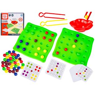 Edukacyjna gra na refleks Karty, Układanka, Kolorowe kulki + 30 kart