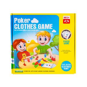 Edukacyjna gra na refleks "Poker Clothes Game", Układanka Ułóż Pranie Ubrania