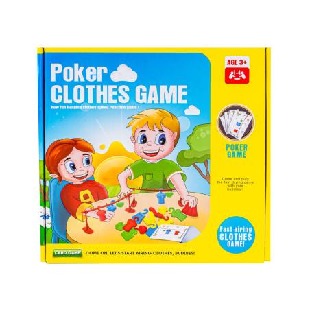 Edukacyjna gra na refleks "Poker Clothes Game", Układanka Ułóż Pranie Ubrania