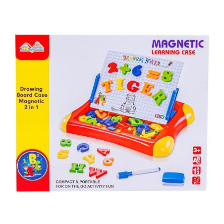 Wielofunkcyjna tablica magnetyczna 2w1, Pisak, Magnesy - literki, cyferki