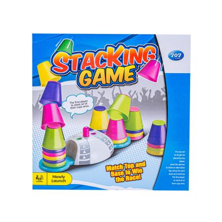 Edukacyjna gra zręcznościowa "Stacking Game", Zbuduj wieżę, Układanka, Kolorowe kubeczki