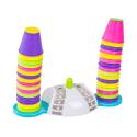 Edukacyjna gra zręcznościowa "Stacking Game", Zbuduj wieżę, Układanka, Kolorowe kubeczki