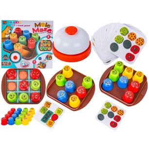 Edukacyjna Gra Logiczna "MOLE MAZE" 2w1 SZYBKIE KUBECZKI, Kółko Krzyżyk, Karty