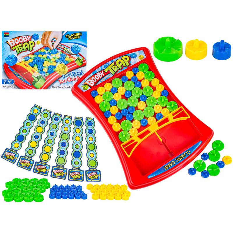 Zabawna Gra Zręcznościowa PUŁAPKA ZBIJAK "Booby Trap" Pionki Zabawna Gra Zręcznościowa PUŁAPKA ZBIJAK "Booby Trap" Pionki