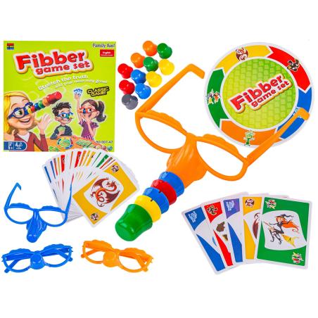 Zabawna gra rodzinna KŁAMCA Kłamczuch, Karty, Pinokio, Okulary I Nos