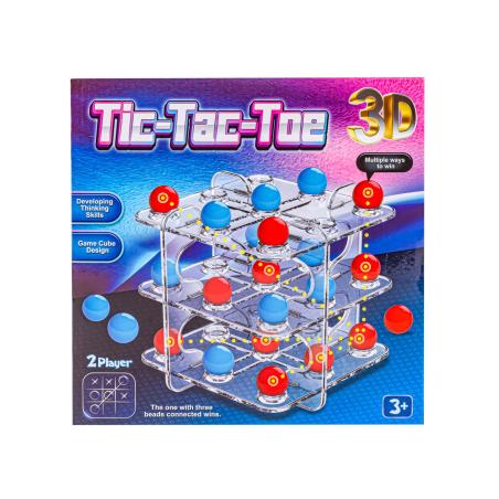 Gra logiczna TIC TAC TOE Układanka Łamigłówka, Kółko Krzyżyk 3D, 3 w Rzędzie