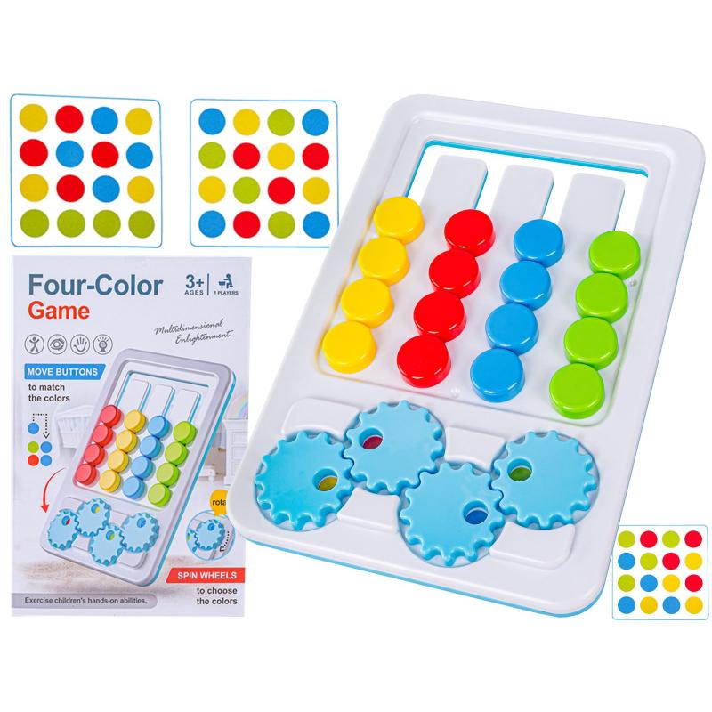 Gra Logiczna Dla Dzieci, Układanka LABIRYNT Cztery Kolory Gra Logiczna Dla Dzieci, Układanka LABIRYNT Cztery Kolory