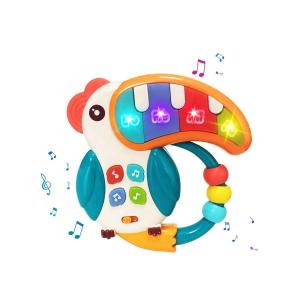 Edukacyjna Zabawka Muzyczna Tukan Pianinko Grzechotka Melodie Dźwięki