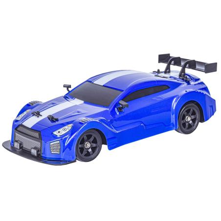 KAROSERIA Do Samochodu Do Driftu Auto Drift 1:16 Niebieski Nissan GTR LED