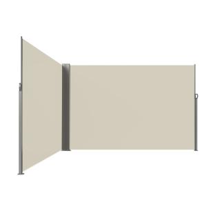 Markiza narożna boczna tarasowa LUARO parawan zwijany 181 x 620 cm beżowy