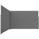 Markiza narożna boczna tarasowa LUARO parawan zwijany 181 x 620 cm szary