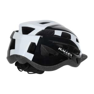 Kask rowerowy na rower RALLEX damski męski regulowany czarno-biały L 58-62cm