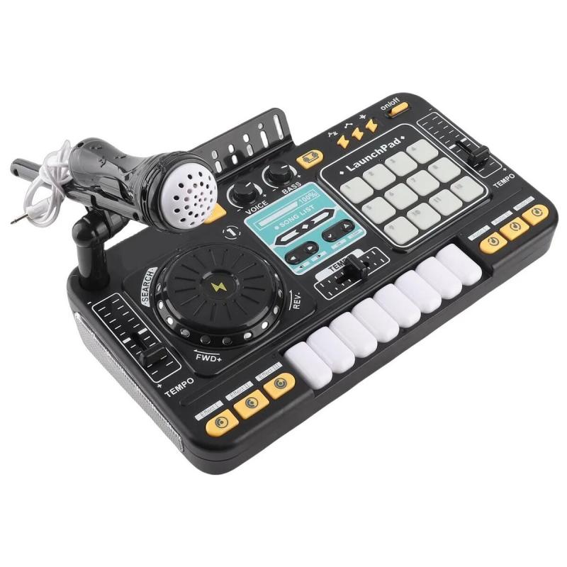 Konsola Dj dla dzieci Organki Zabawka muzyczna Elektroniczny Mikser Kontroler Mikrofon Konsoleta Światło LED Konsola Dj dla dzieci Organki Zabawka muzyczna Elektroniczny Mikser Kontroler Mikrofon Konsoleta Światło LED