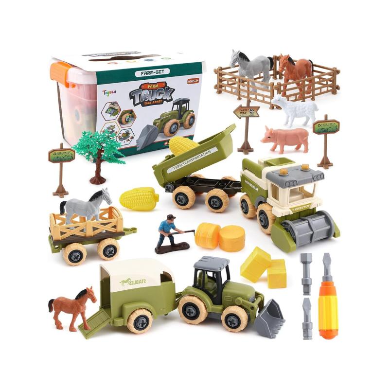 Farma Traktor Kombajn Do Skręcania Stajnia Gospodarstwo Rolne Zestaw Majsterkowicza Rolnika Zwierzęta Wkrętarka Farma Traktor Kombajn Do Skręcania Stajnia Gospodarstwo Rolne Zestaw Majsterkowicza Rolnika Zwierzęta Wkrętarka