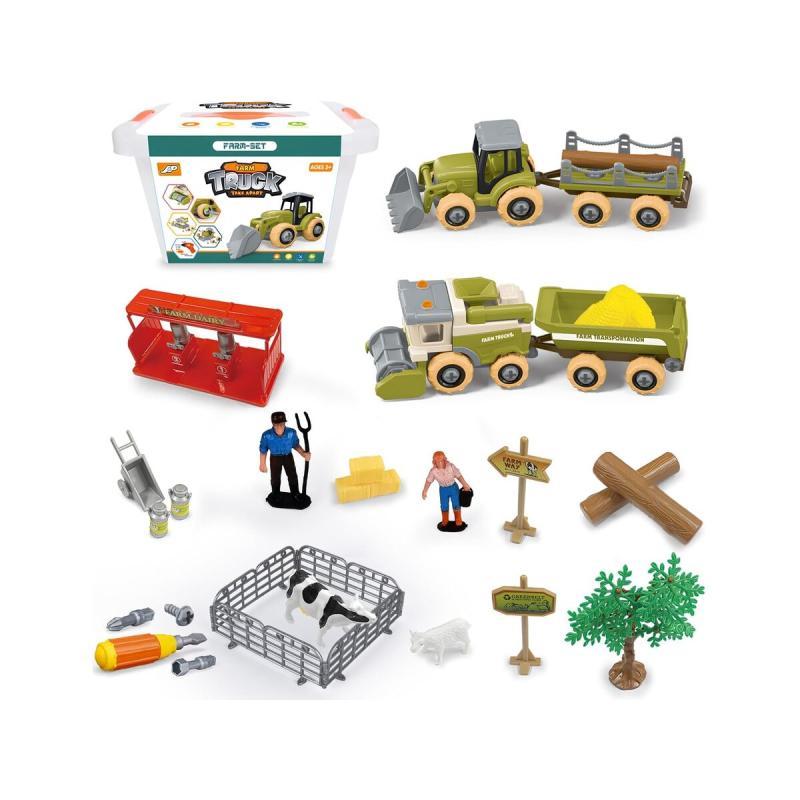 Farma Traktor Kombajn Do Skręcania Gospodarstwo Rolne Zestaw Majsterkowicza Rolnika Traktor Kombajn Zwierzęta Wkrętarka Farma Traktor Kombajn Do Skręcania Gospodarstwo Rolne Zestaw Majsterkowicza Rolnika Traktor Kombajn Zwierzęta Wkrętarka