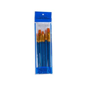 Zestaw Pędzelków, Pędzle, Pędzel, Akcesoria Do Malowania, 10 Sztuk - Niebieskie